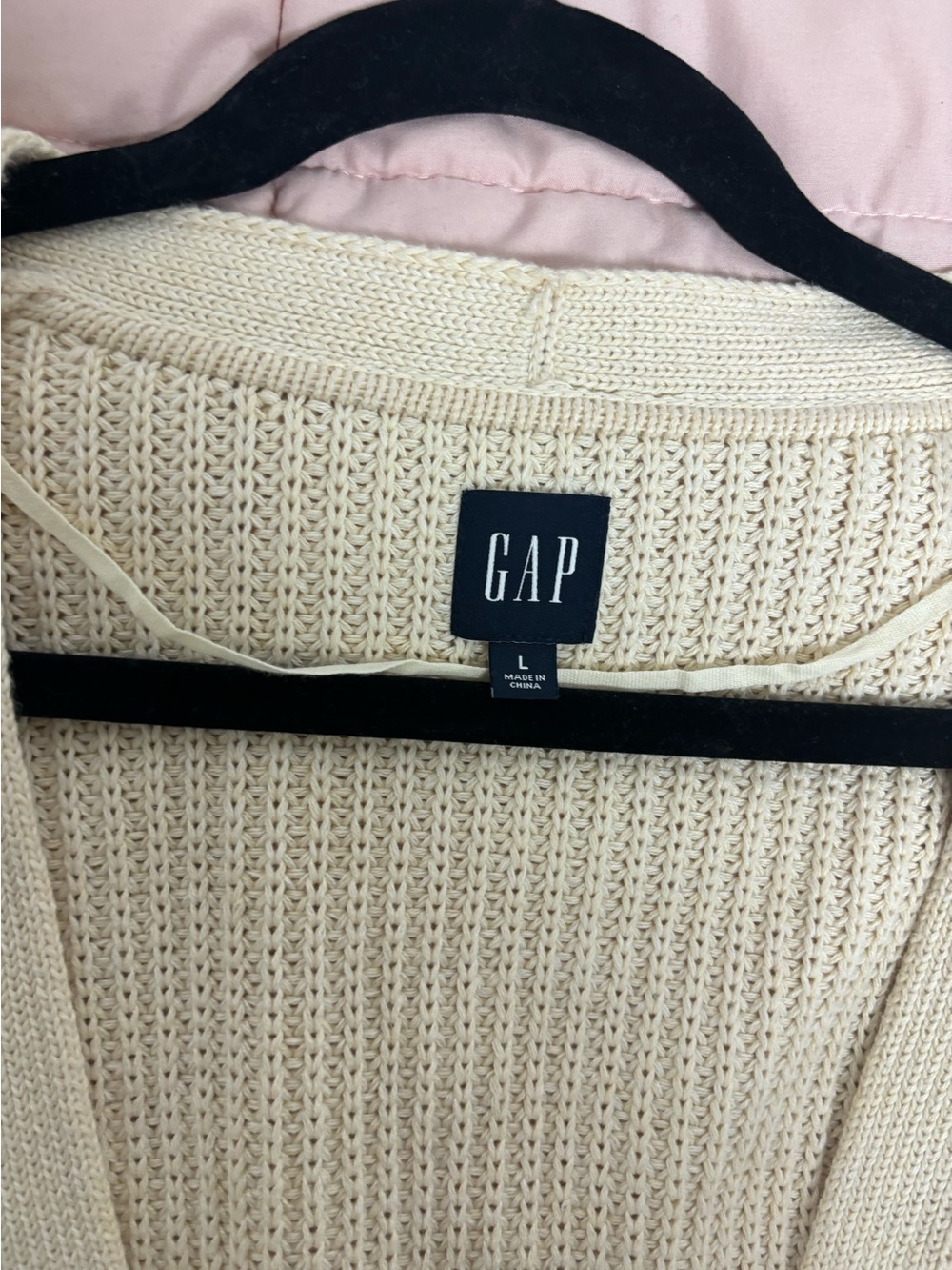 GAP Cream Button-Front Ribbed Cardigan - Picture 2 of 2